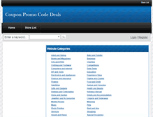 Tablet Screenshot of couponpromocodedeals.com